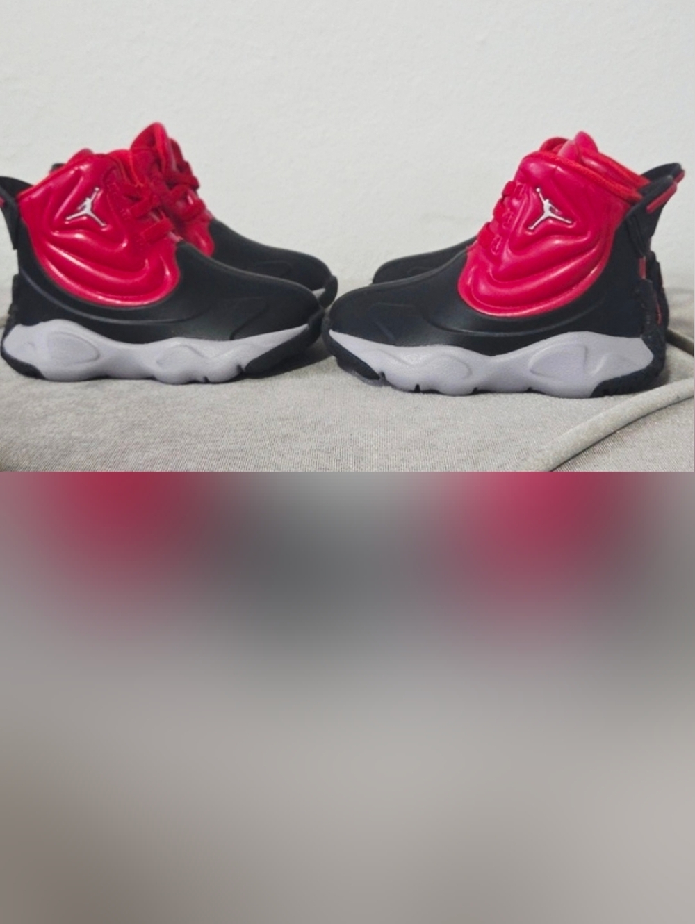 NWOB Bundle Of 2 Jordan Drip 23 Toddler Shoes Black/Gym Red Rain Boots 5C